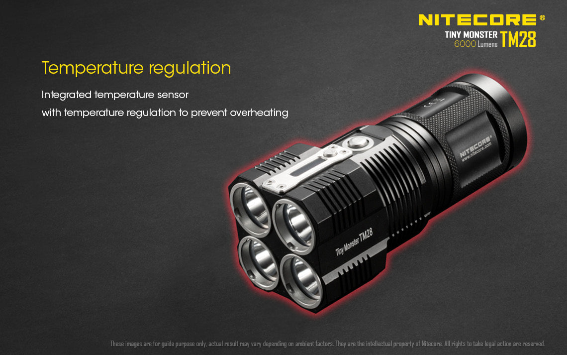 Nitecore 6000 Lumen Rechargeable Flashlight With Nbp68Hd Battery Pack