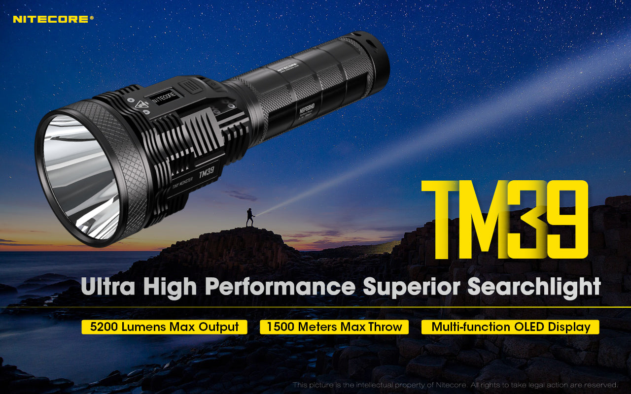 Nitecore Tm39 5200 Lumen Long Throw Rechargeable Flashlight