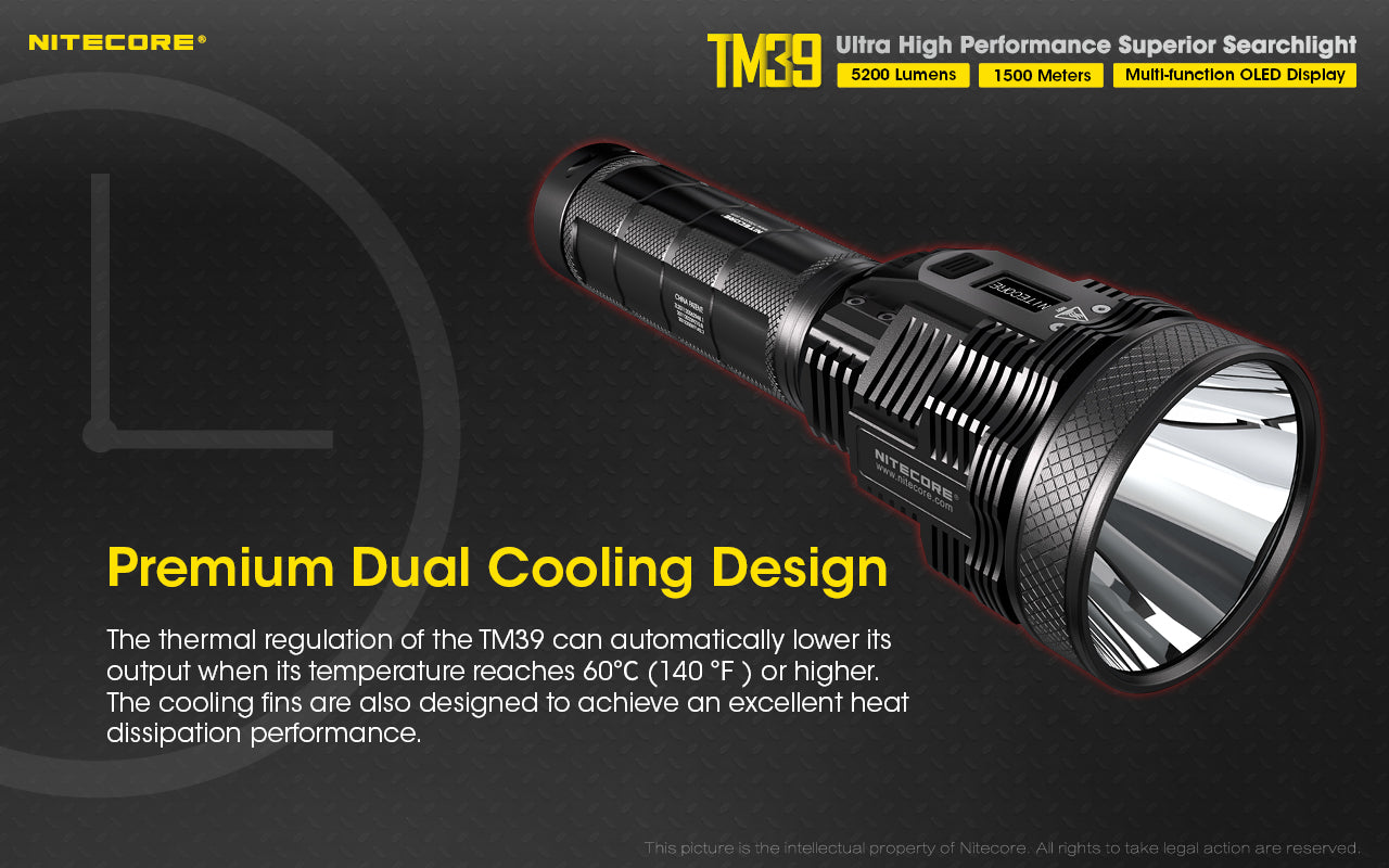 Nitecore Tm39 5200 Lumen Long Throw Rechargeable Flashlight