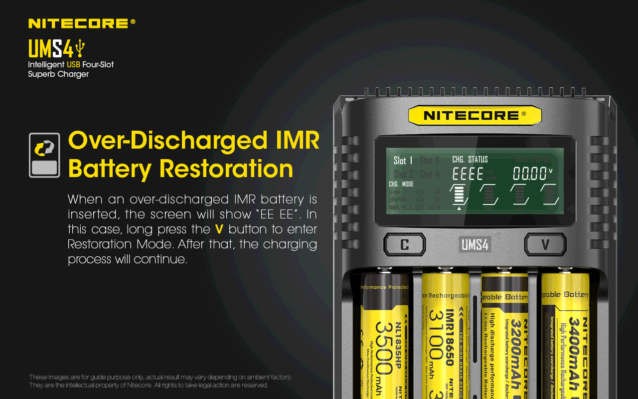 Nitecore Intelligent Battery Charger Usb Four Slot Superb Charger