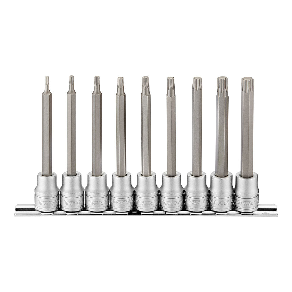 Teng 9Pc 3/8In Dr. Long Tx Bit Socket Set - Tx10-Tx50