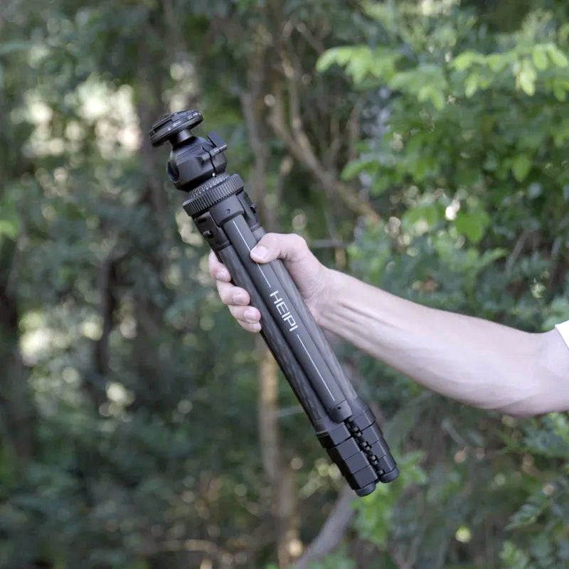Heipi Vision 3-In-1 Carbon Fiber Travel Tripod 44.5Cm / 1.35Kg
