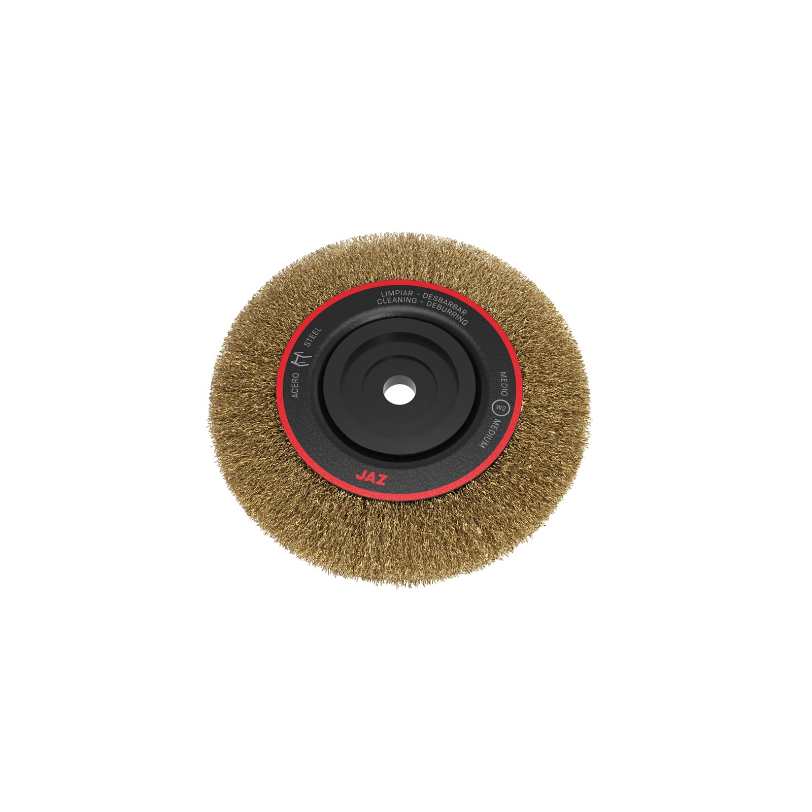 Jaz Wire Wheel Wide Face Crimped 150mm x 20mm x 0.3mm 5/Row - Multi Fit Bore - Stainless Steel (WHEW-1505S)