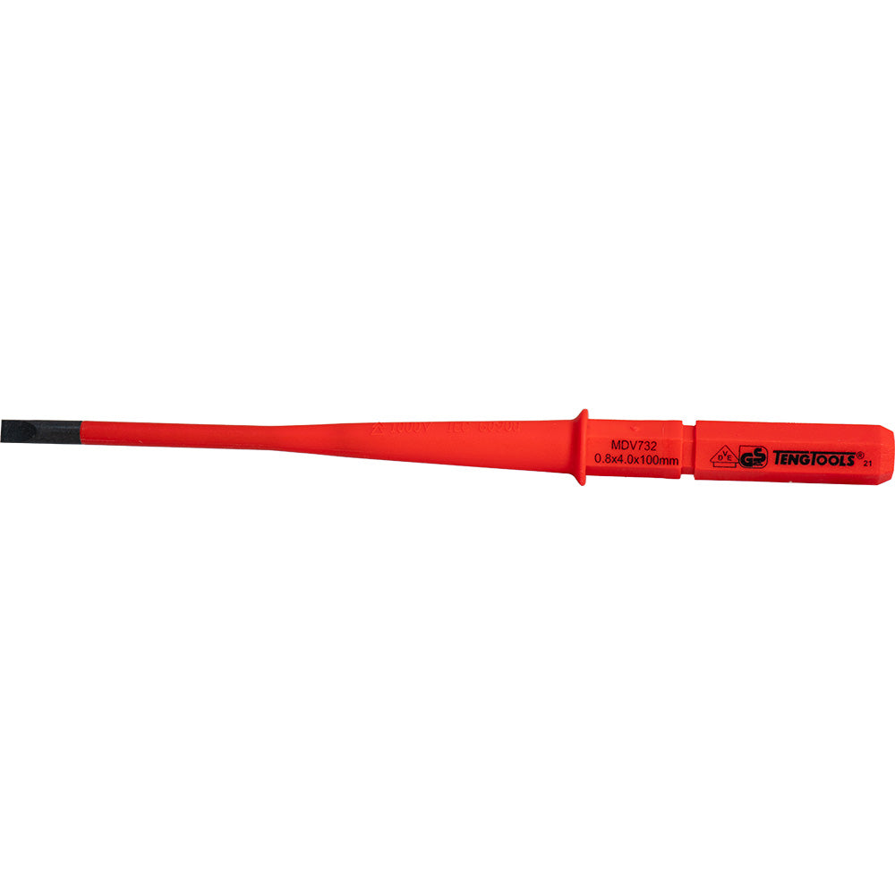 Teng 1000V Screwdriver Interchangeable 4 X 100Mm Flat Slim