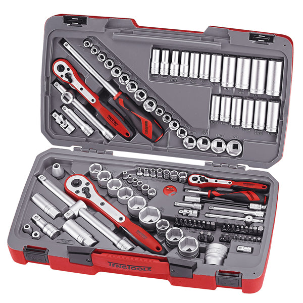 Teng 111Pc 1/4In-3/8In-1/2In Dr. Mm/Af Socket Set