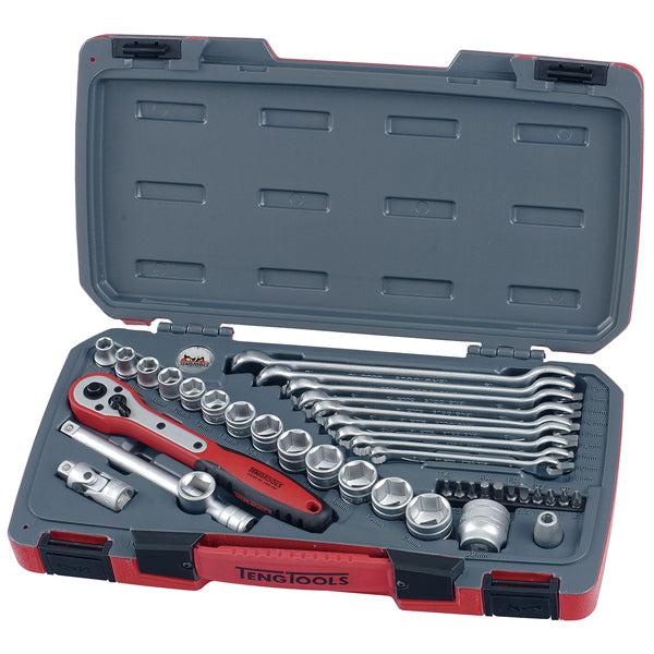 Teng 39Pc 3/8In Dr. Metric Reg. Socket & Spanner Set