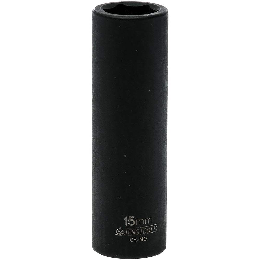 Teng 1/2In Dr. Deep Impact Socket 15Mm Ansi