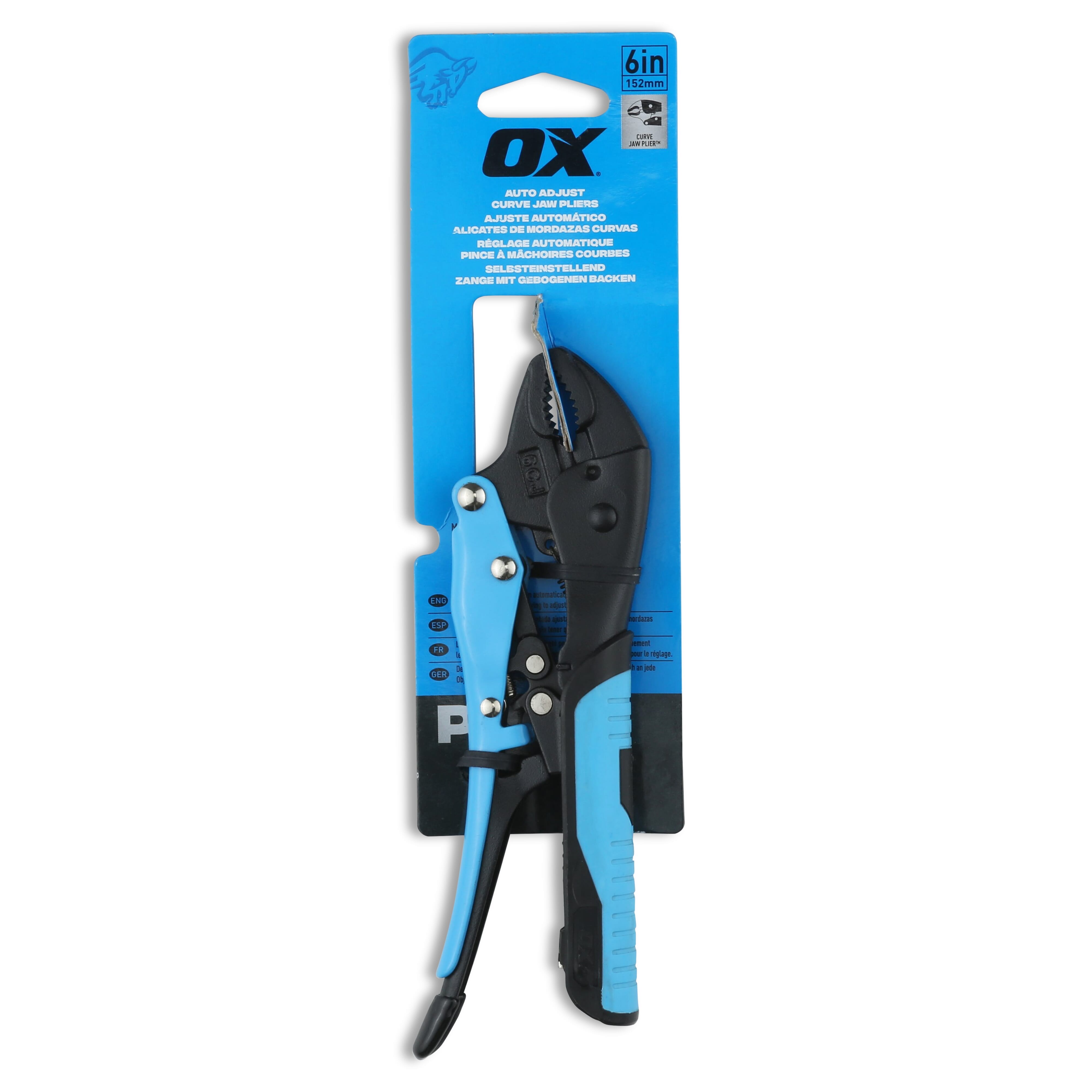 Auto Adjust 6-Inch Curve Jaw Pliers - Gripped