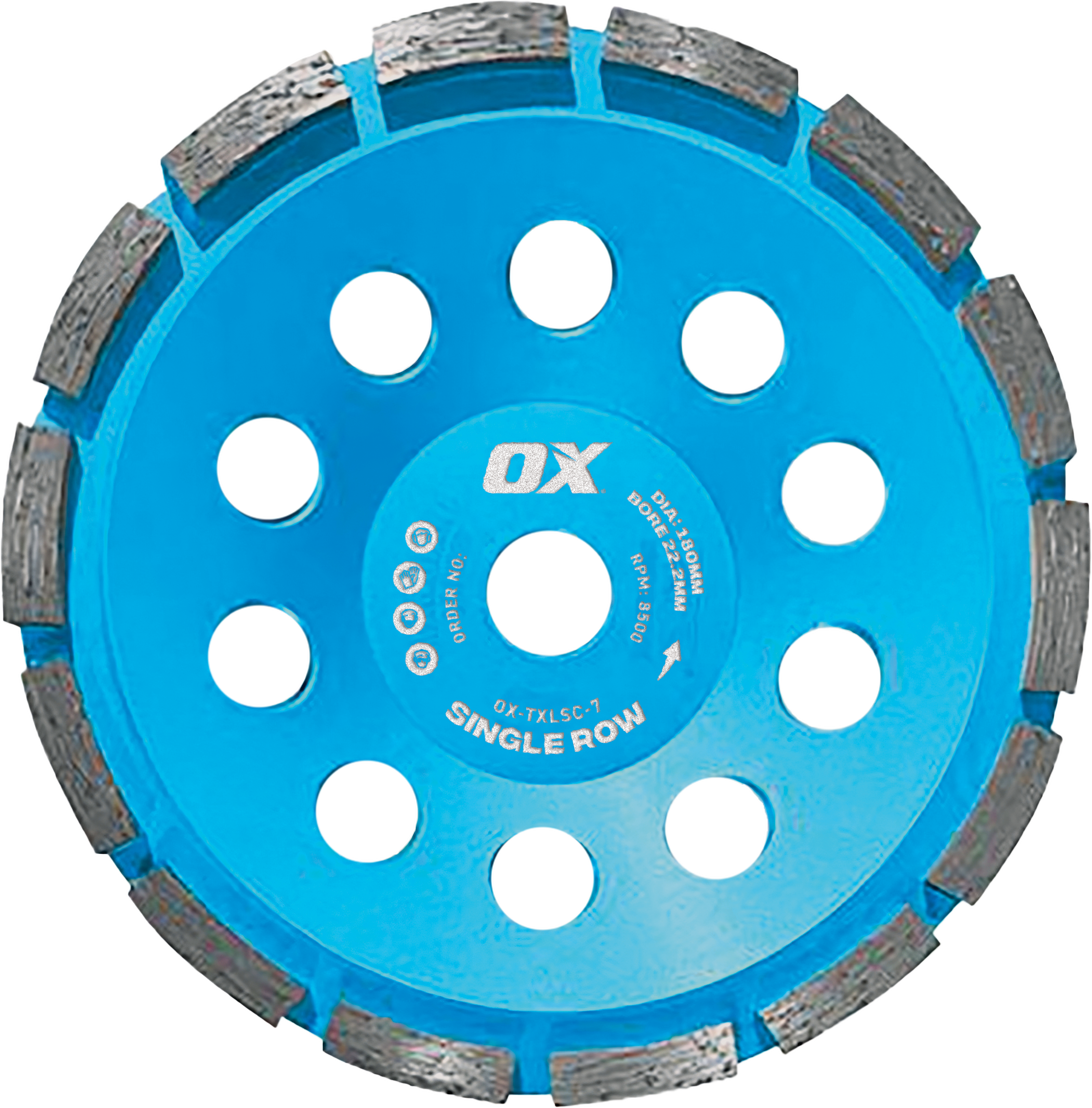 OX Trade XL 7" Single Cup Wheel - 22.2mm Bore