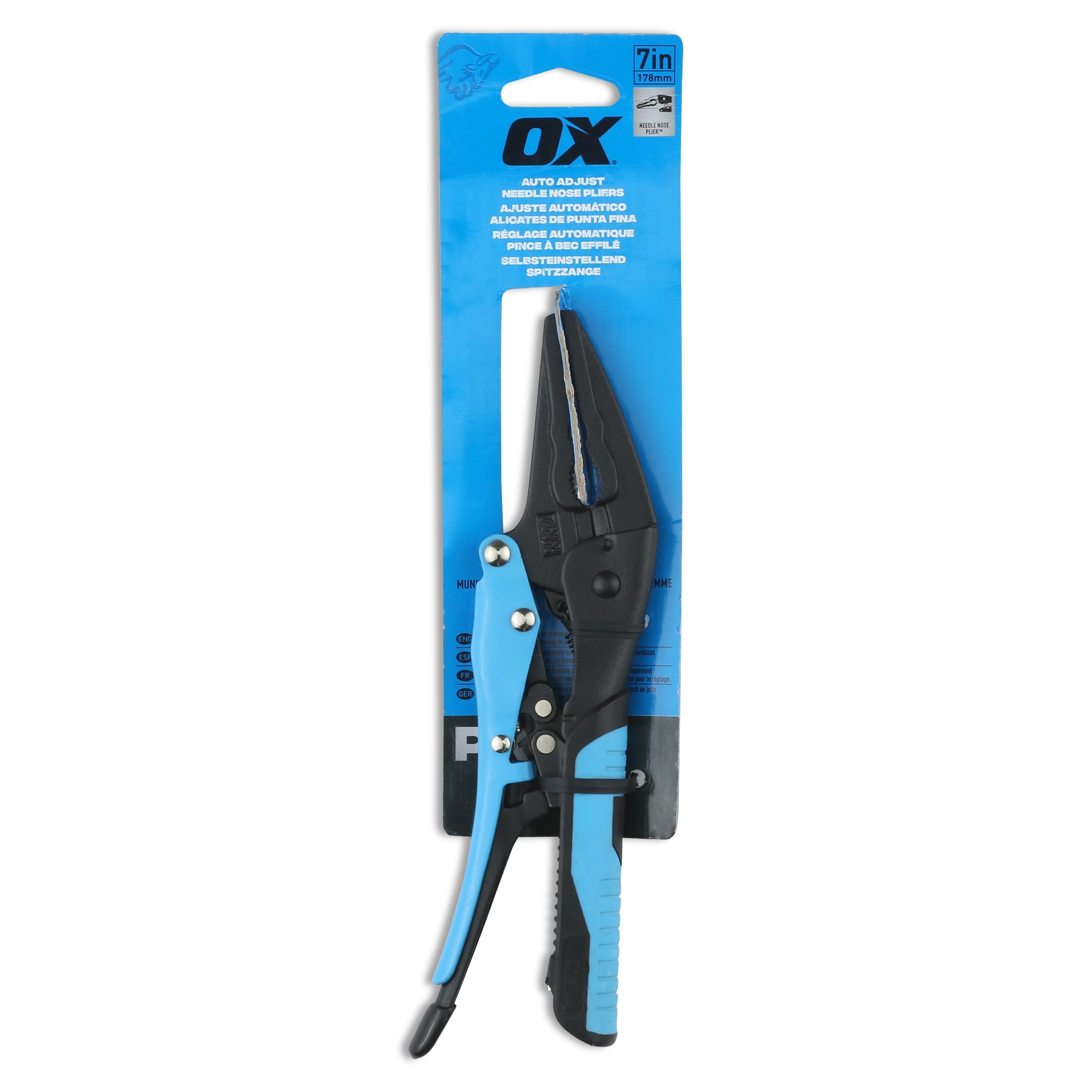 Auto Adjust 7-Inch Needle Nose Pliers - Gripped