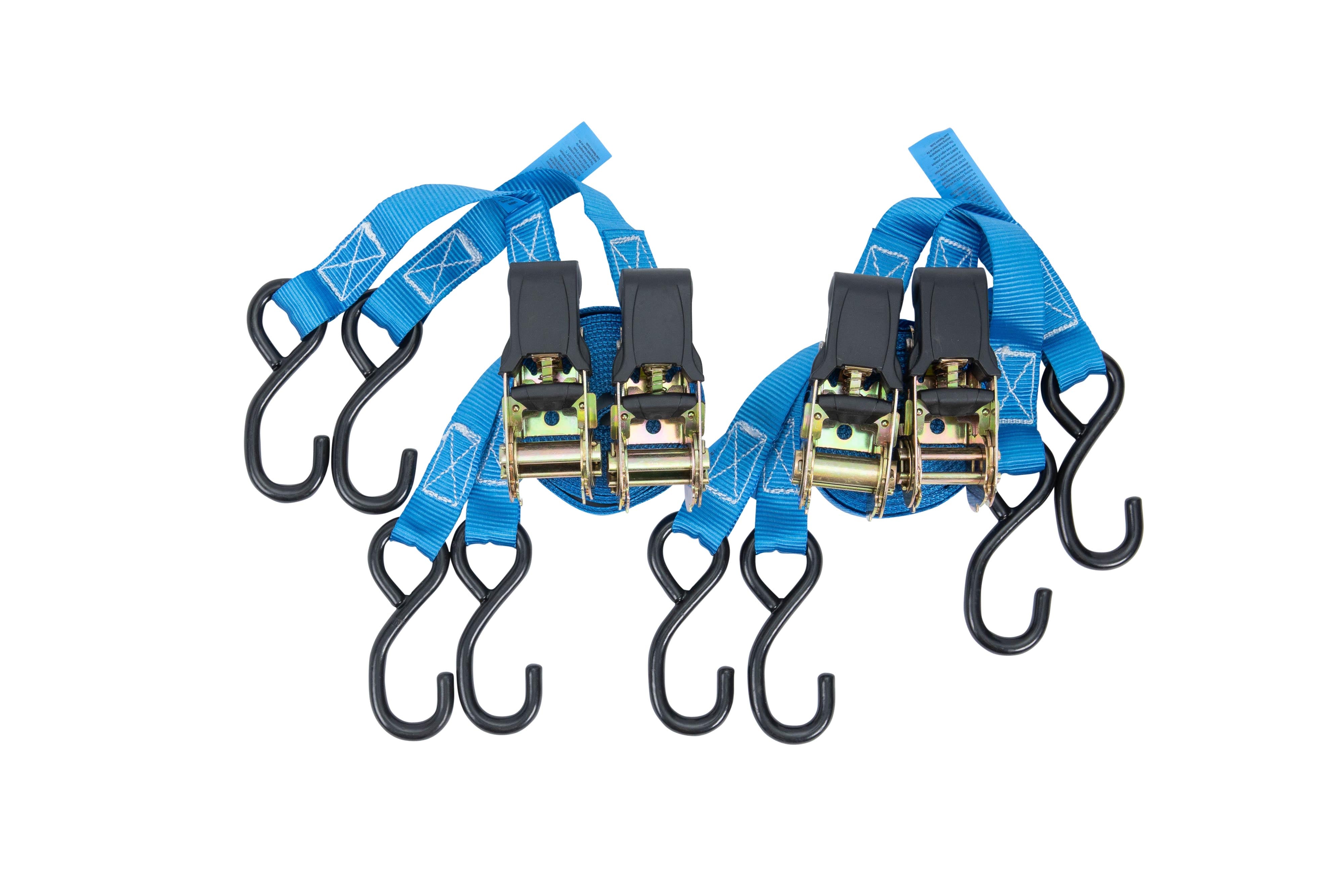 OX Pro 25mm x 4m Ratchet Tie Down Strap - 4pk