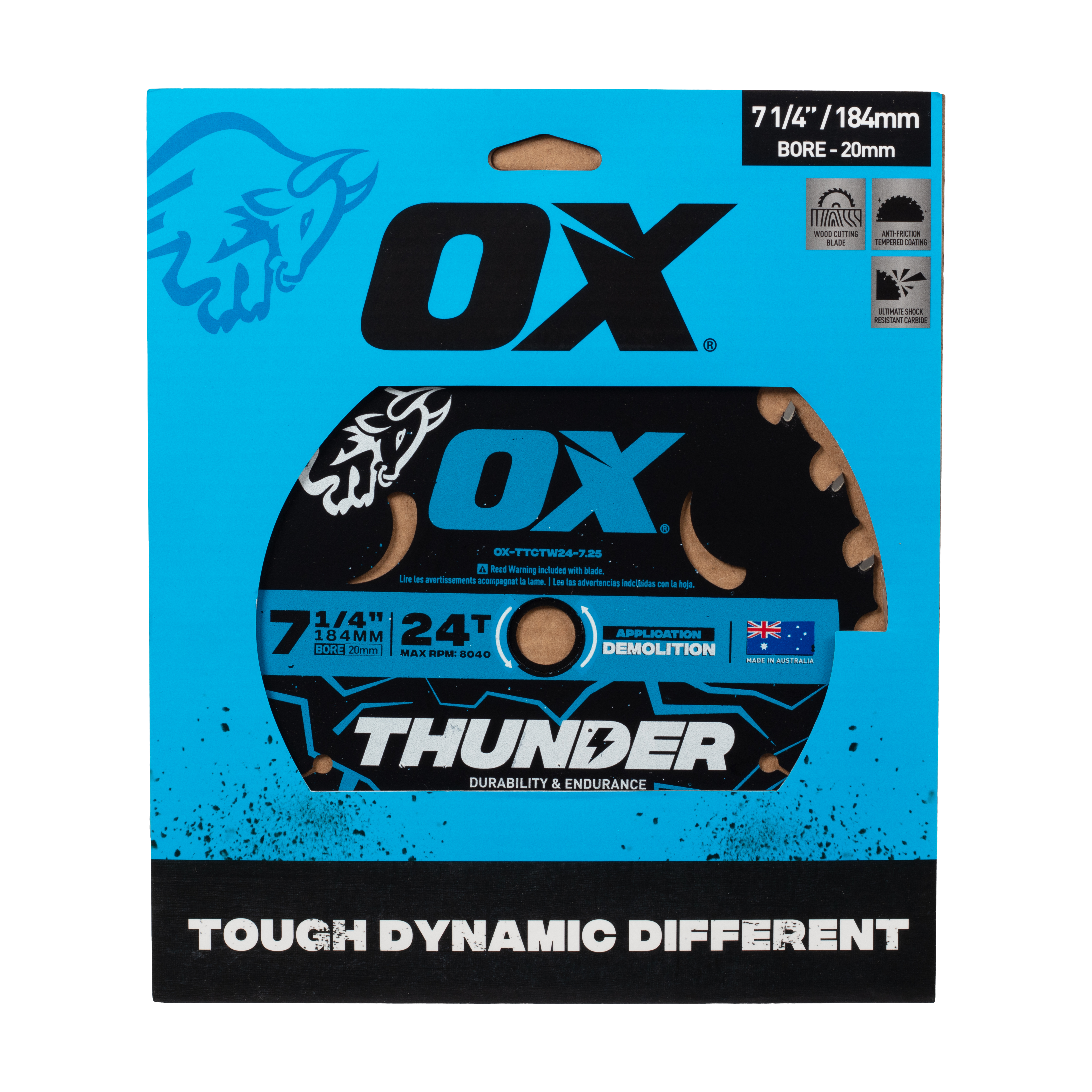 OX Pro Thunder 184mm Circular Saw Blade | 24T