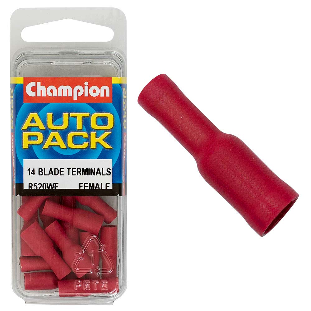 Champion Red Blade Terminal-Female 5mm