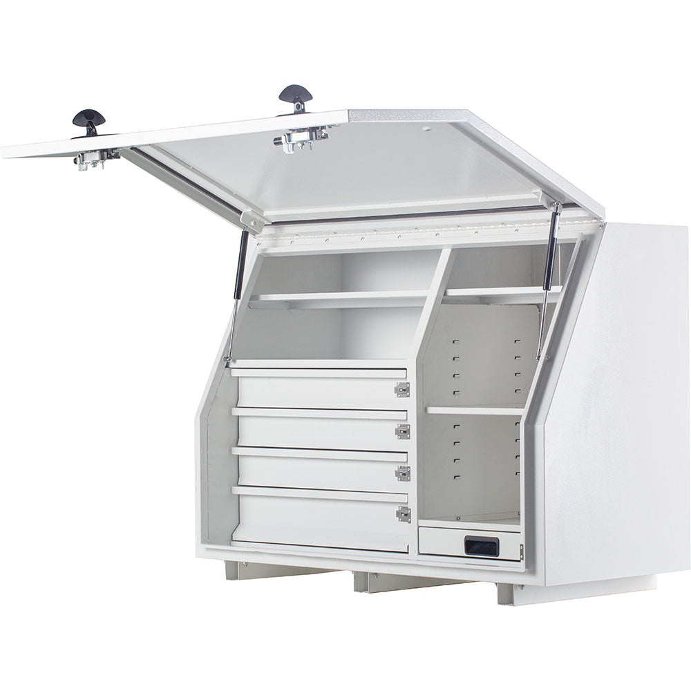 KABoxes 1360 Aluminium Series 4 Drawers & 5 Shelves - White