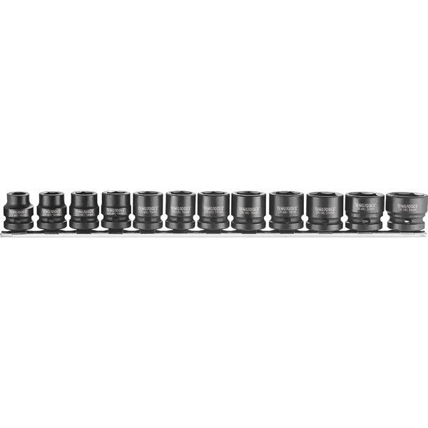 Teng 12Pc Stubby Air Impact Socket Set 10-24Mm