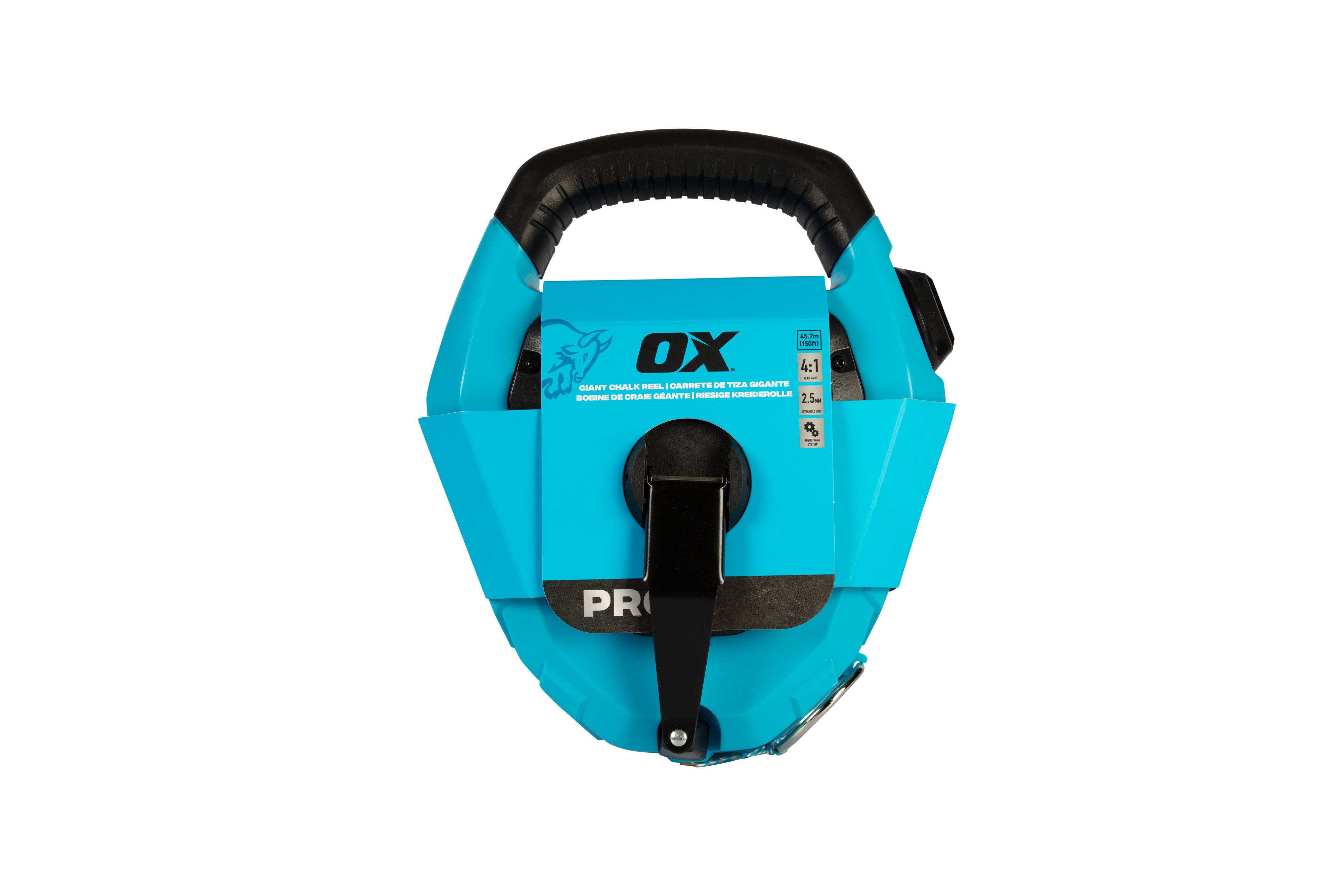 Pro 45.7m/150' ABS Giant Chalk Reel - Basic Extra Bold Line / 4:1 Gear Ratio