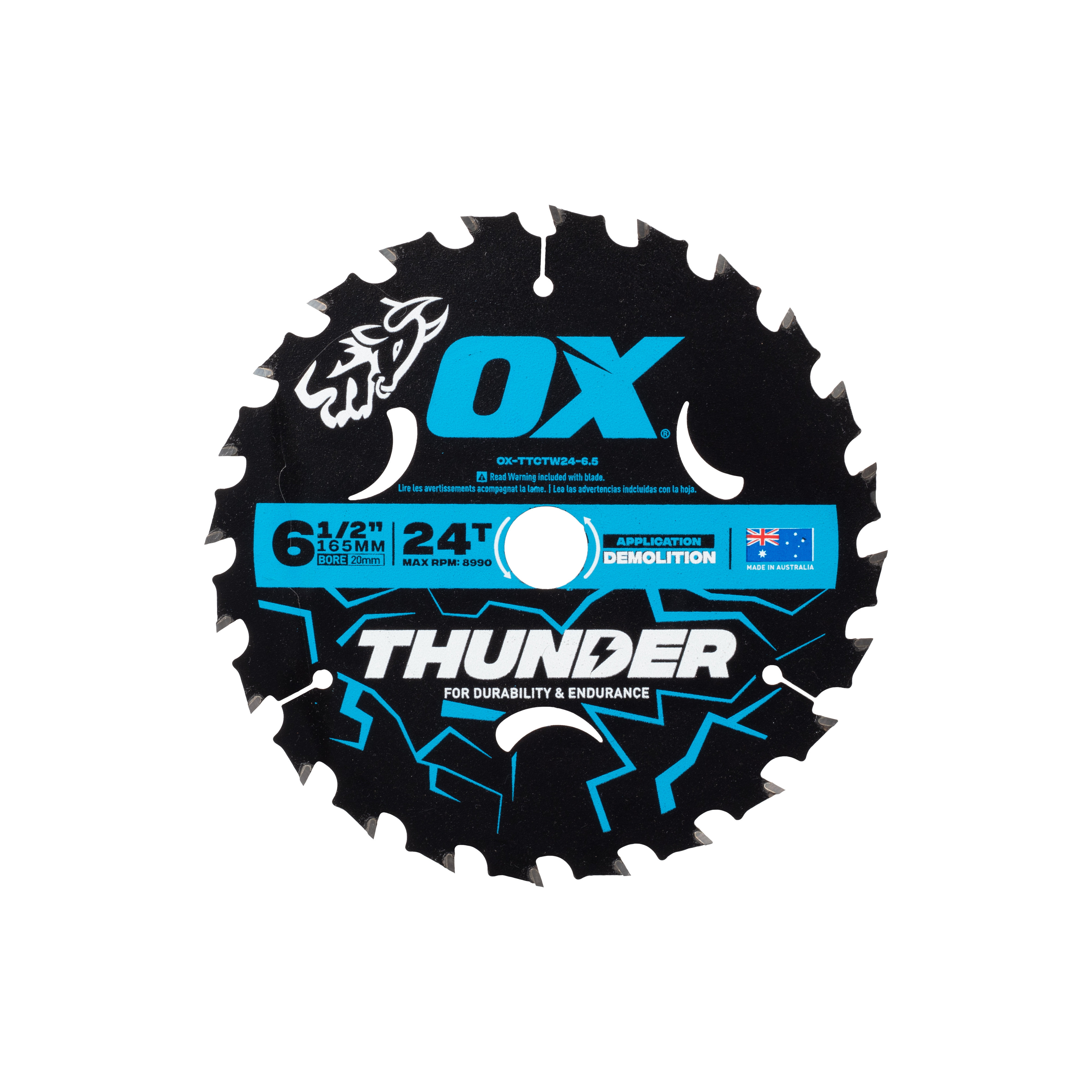 OX Pro Thunder 165mm Circular Saw Blade | 24T