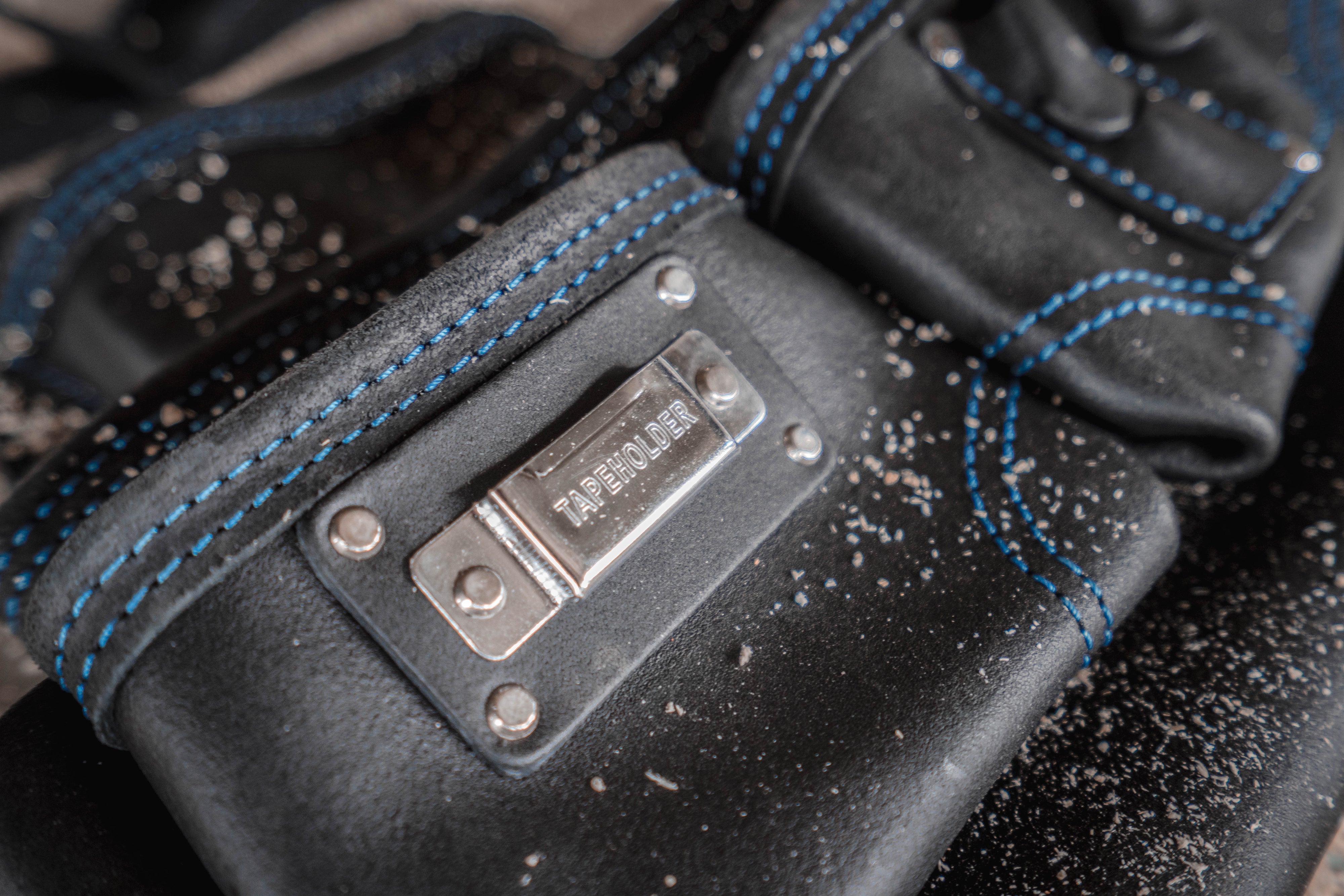 OX Trade Black Leather 8 Pocket Tool Pouch
