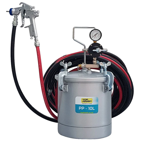 Almax Paint Pressure Pot Kit 10 Litre - Incl 5M Hoses & S-770 Spray Gun 1.7Mm