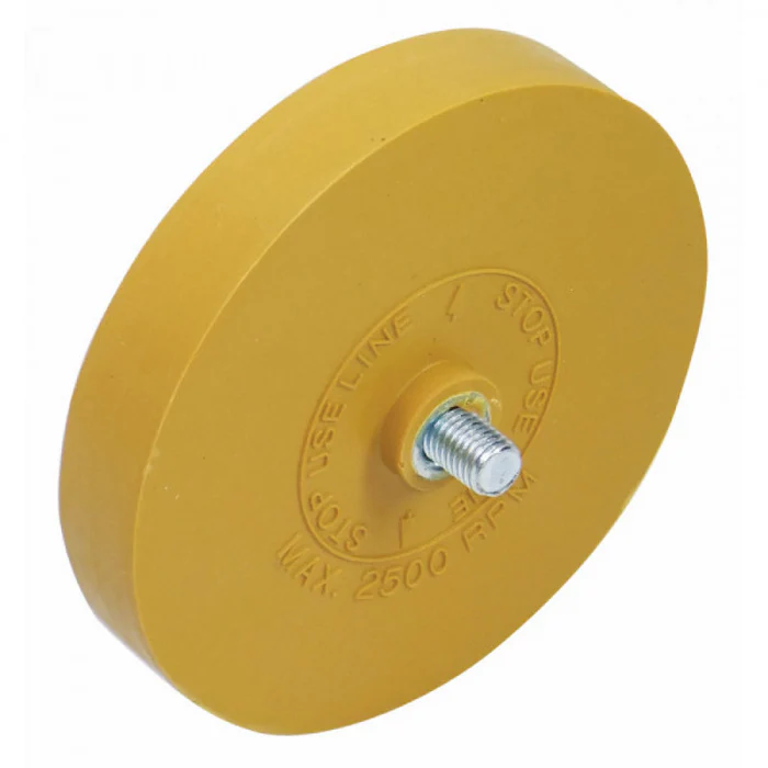 Eraser Wheel with threaded & plain spindle