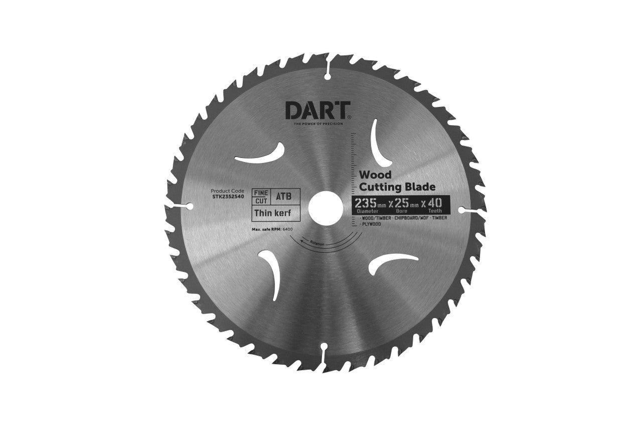 DART Timber Blade 235mm x 40T x 25mm Bore