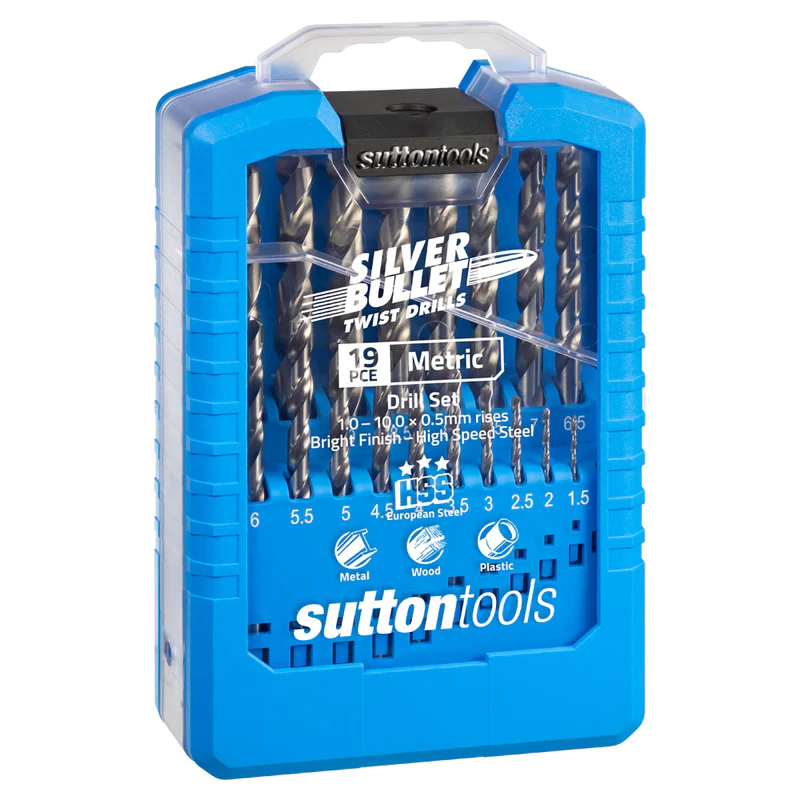 Sutton Tools 19 Piece Silver Bullet Jobber Drill Set
