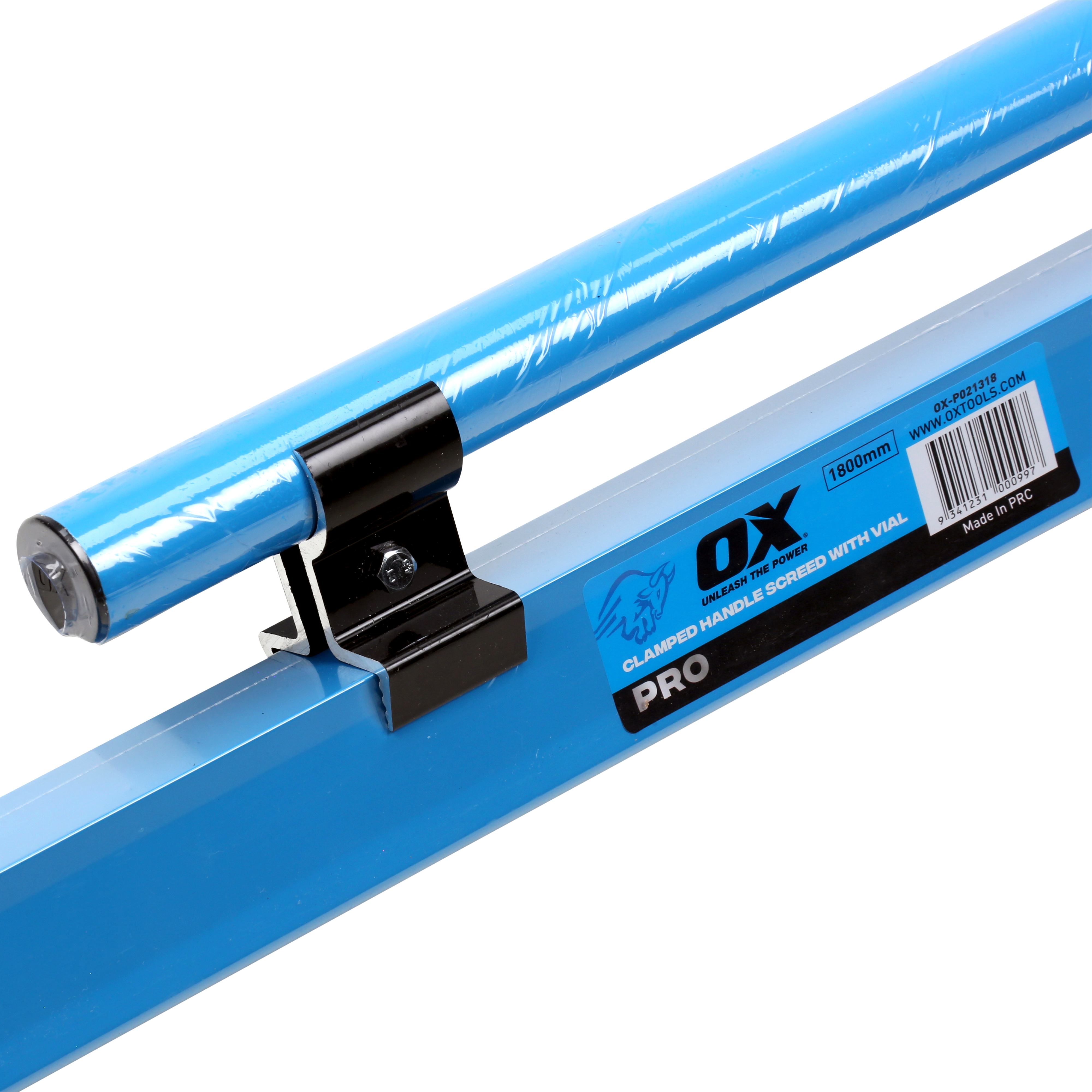 Pro Clamped Handle Concrete Screed - With Vial | 72" / 1800mm
