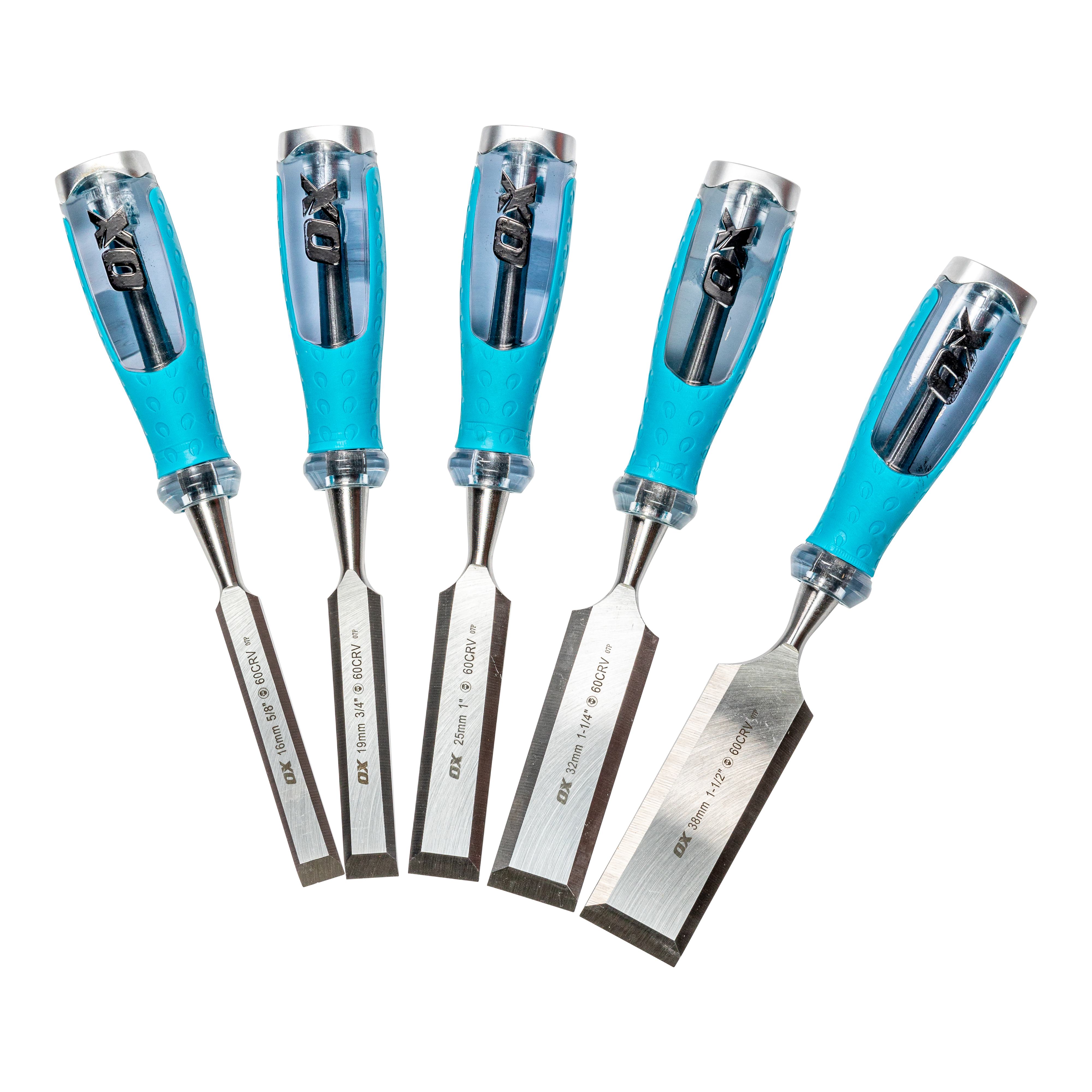 OX Pro 5 piece chisel set 16mm - 38mm