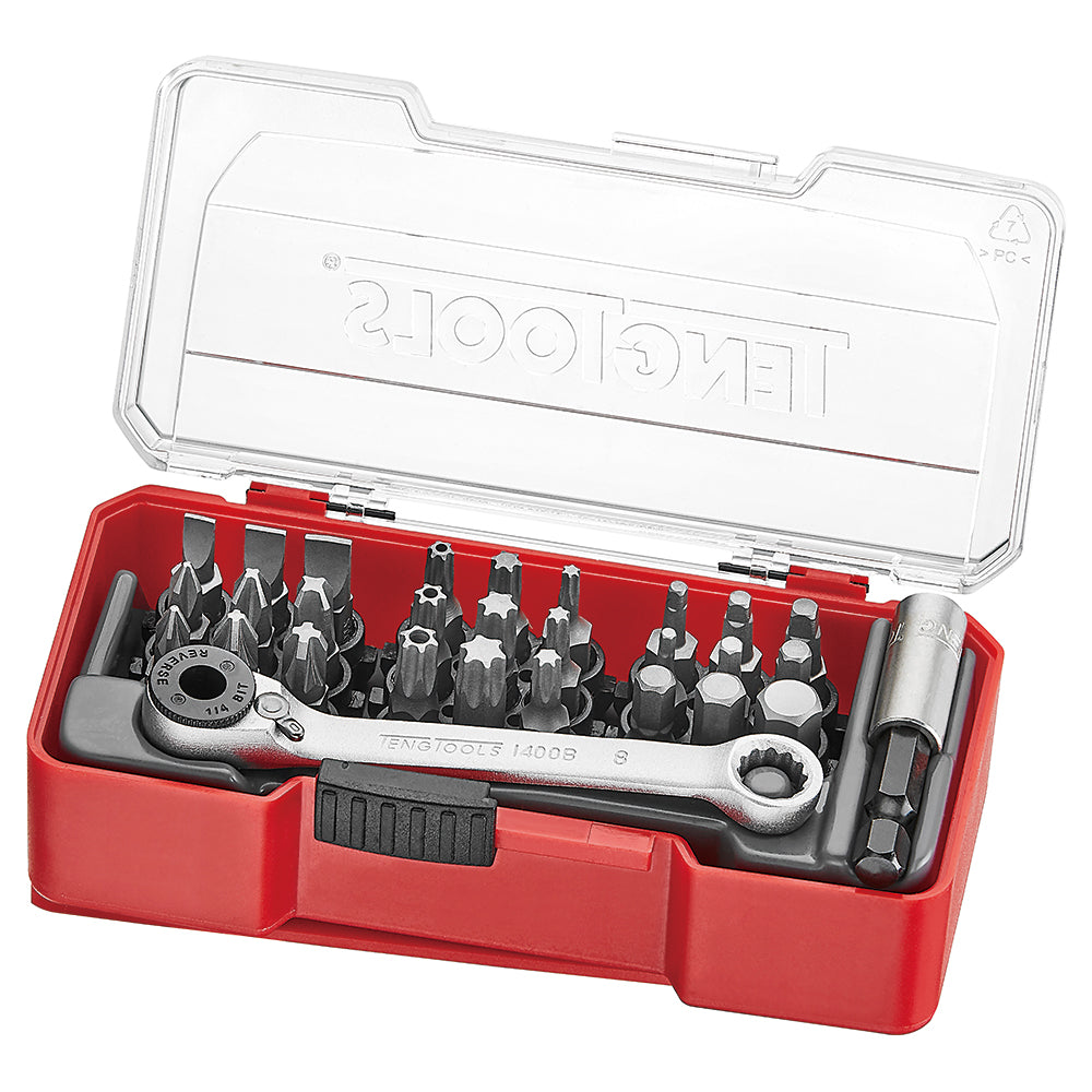 Teng 29Pc Bits Set (Flat-Ph-Pz-Tx-Tpx-Hex-Rob)