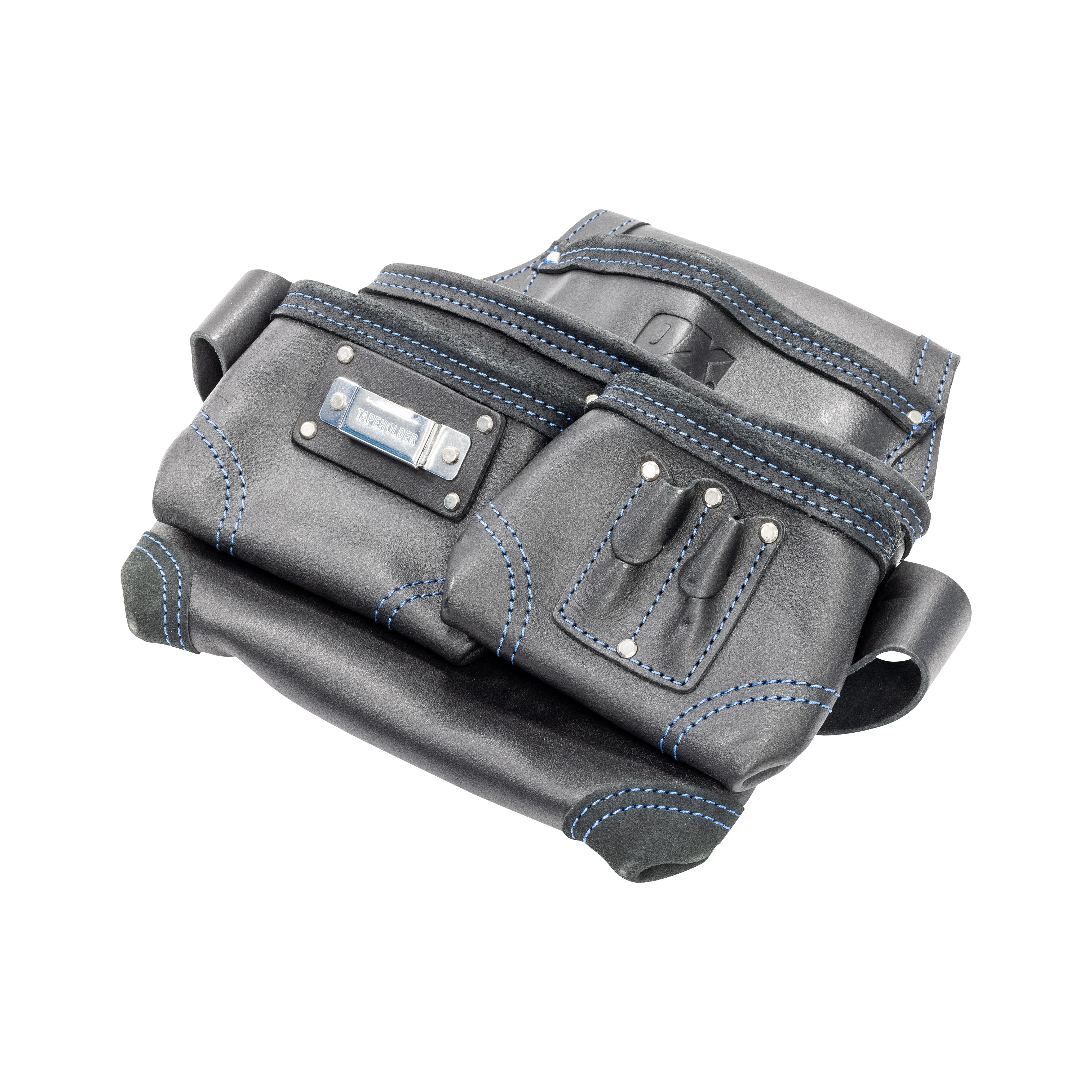 OX Trade Black Leather 6 Pocket Tool Pouch
