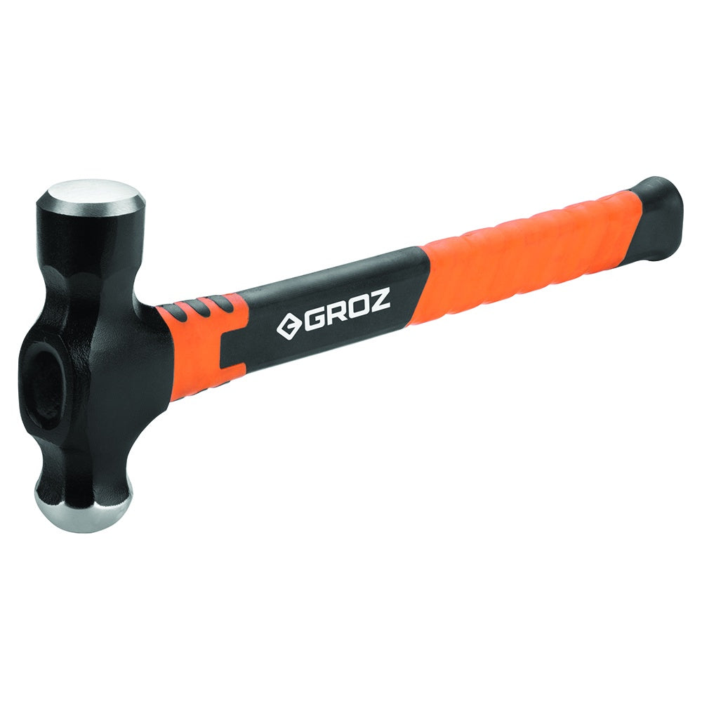 Groz Ball Pein Hammer 8oz - Fibreglass Handle 12in