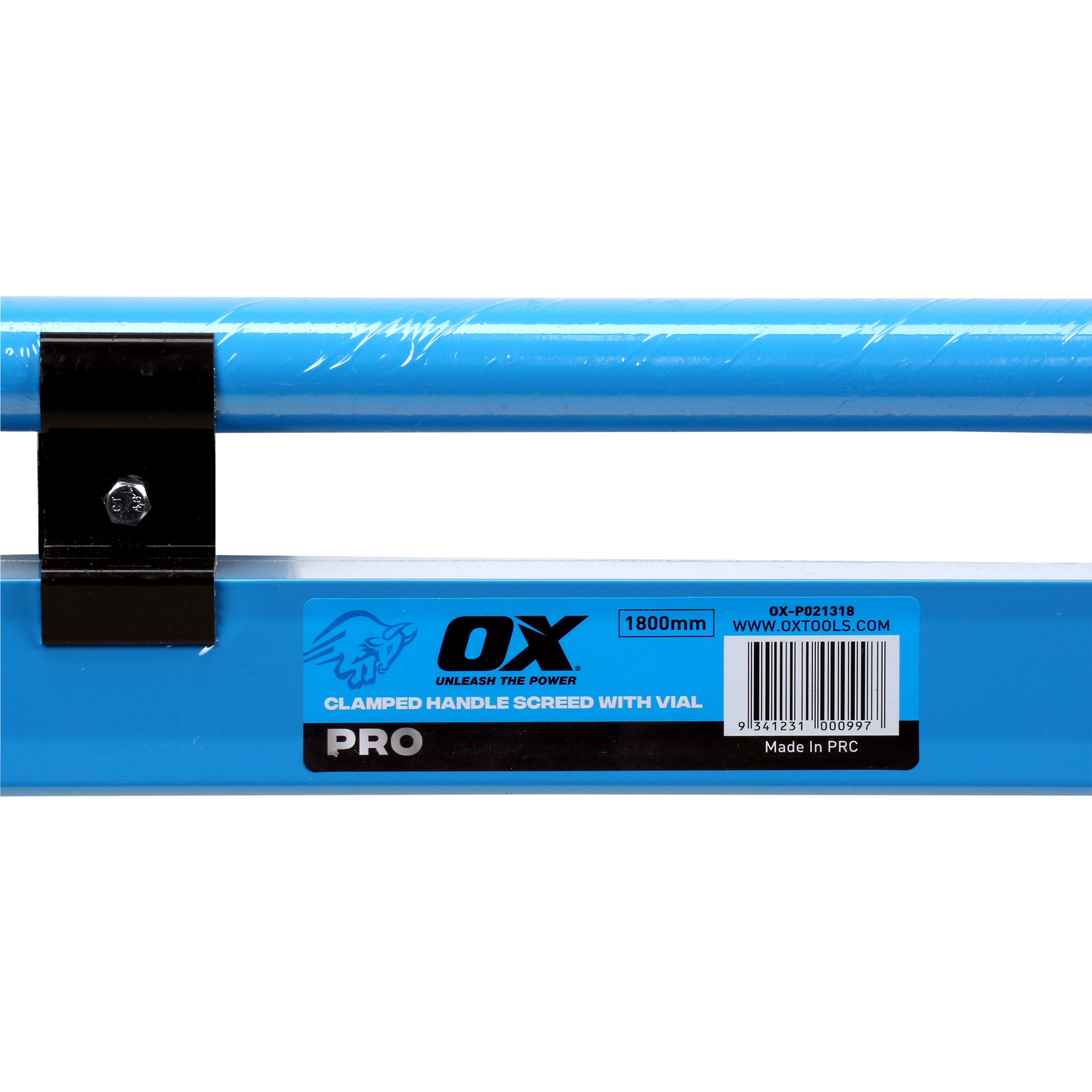 Pro Clamped Handle Concrete Screed - With Vial | 72" / 1800mm