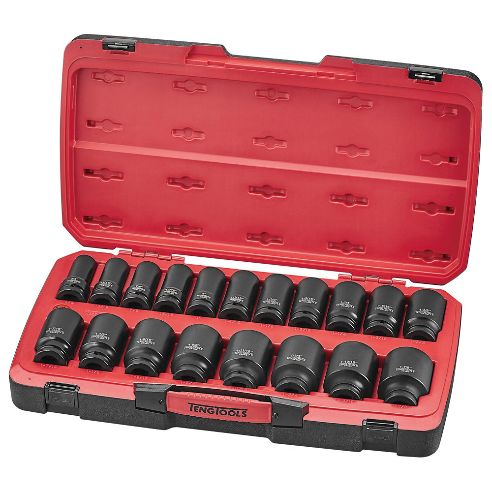 Teng 21Pc 3/4In Dr. Af Deep Impact Socket Set 6-Pnt