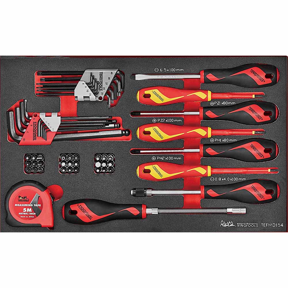 Teng 54Pc Screwdriver & Hex/Tx Key Set (Eva)