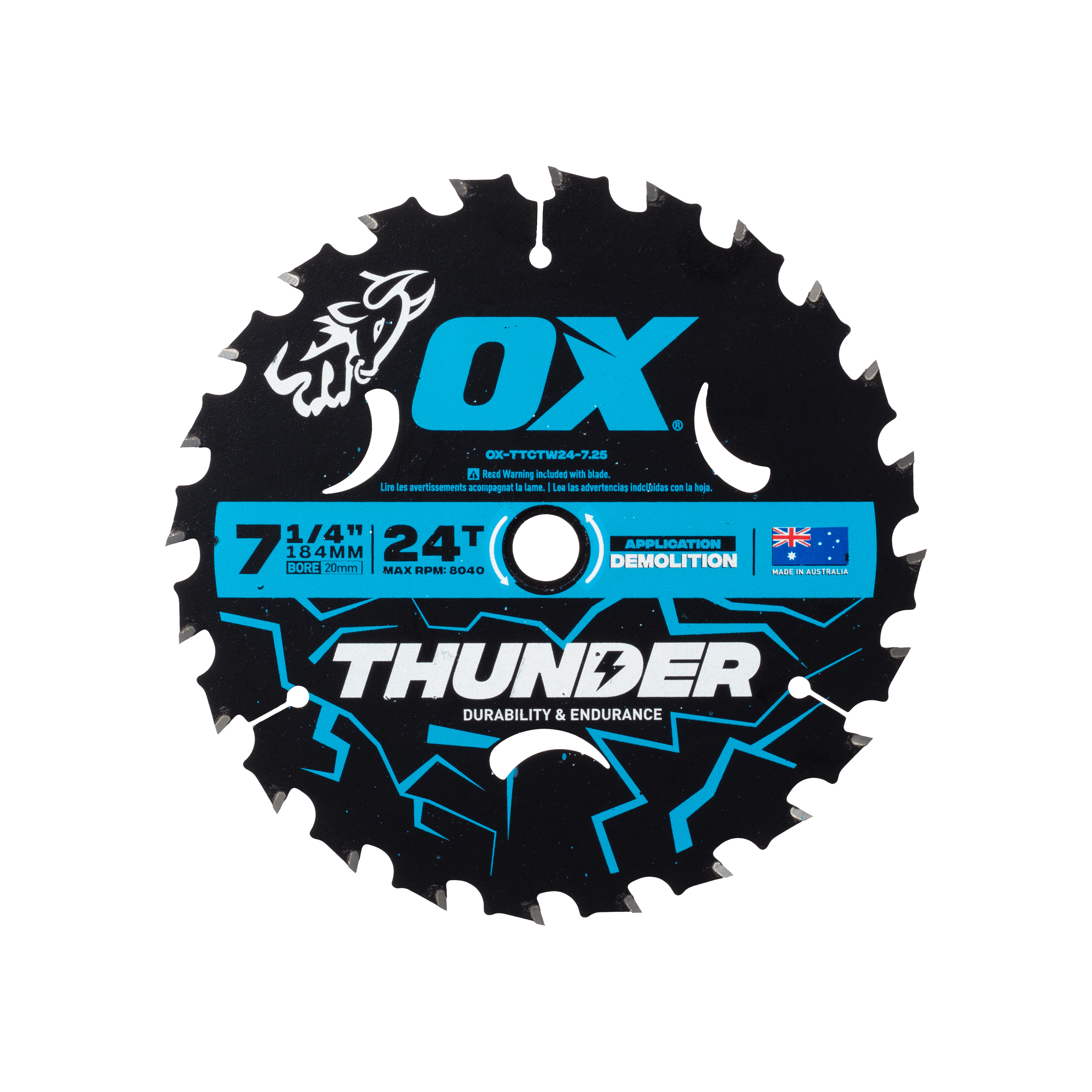 OX Pro Thunder 184mm Circular Saw Blade | 24T