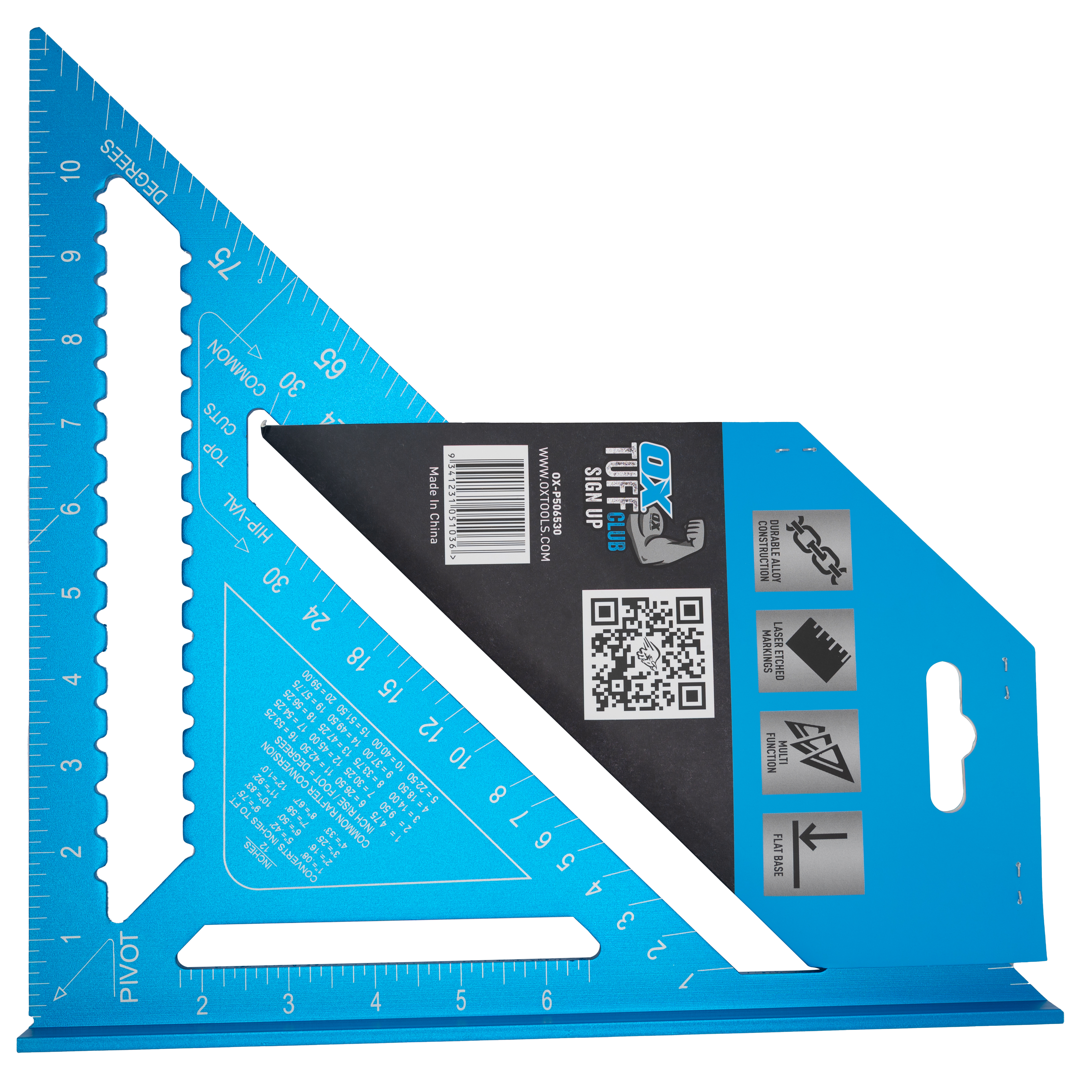 OX Pro Aluminium Rafter Square | 12-Inch / 300mm