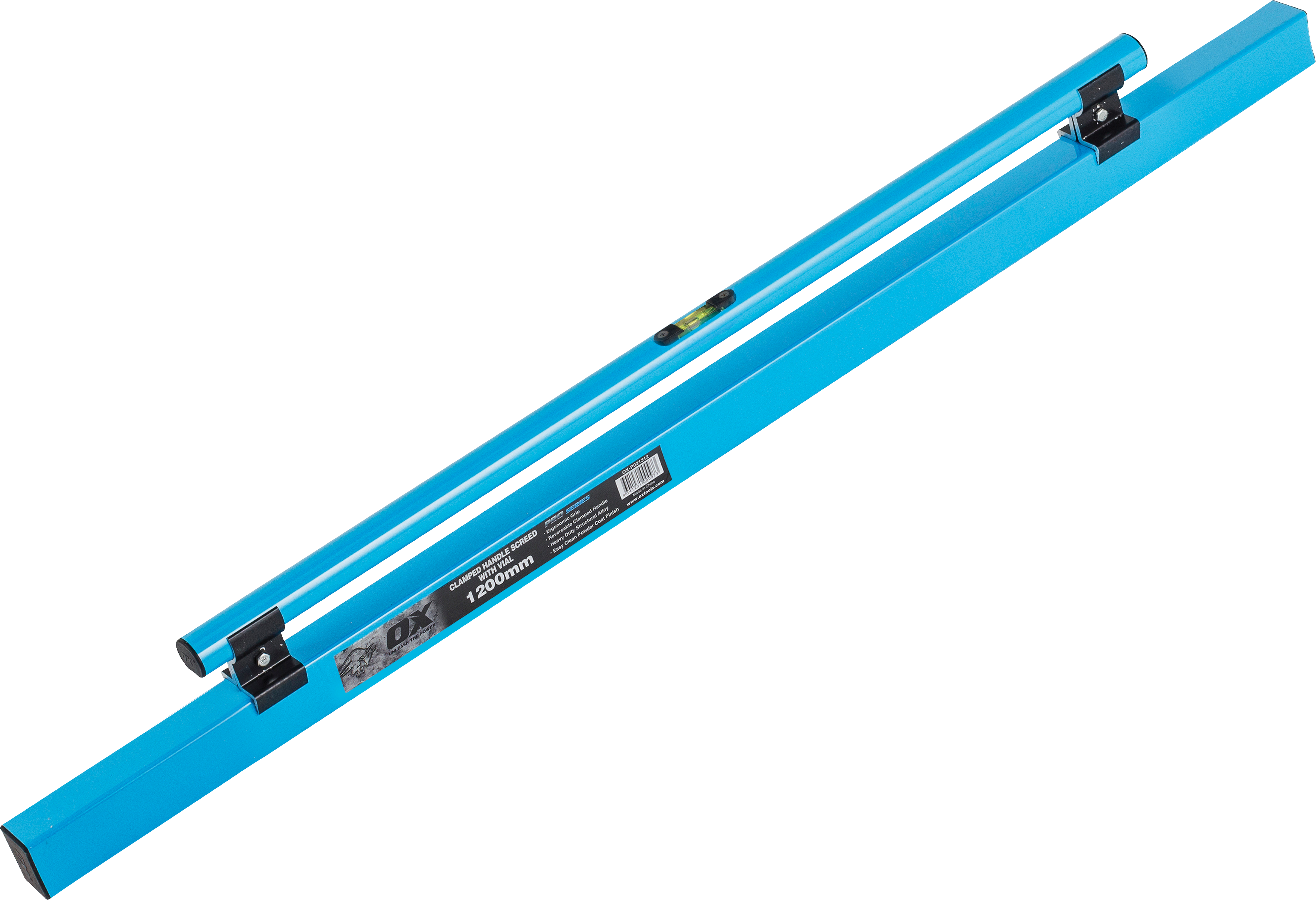 Pro Clamped Handle Concrete Screed - With Vial | 144" / 3600mm