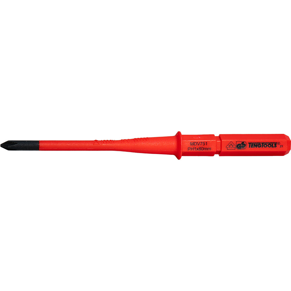 Teng 1000V Screwdriver Interchangeable Ph1 X 80Mm Slim