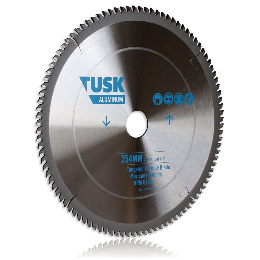 Tusk Aluminum Tungsten Carbide Blades - 254 X 2.8/2.2 X 100T X 30 (25.4/25/20/16)