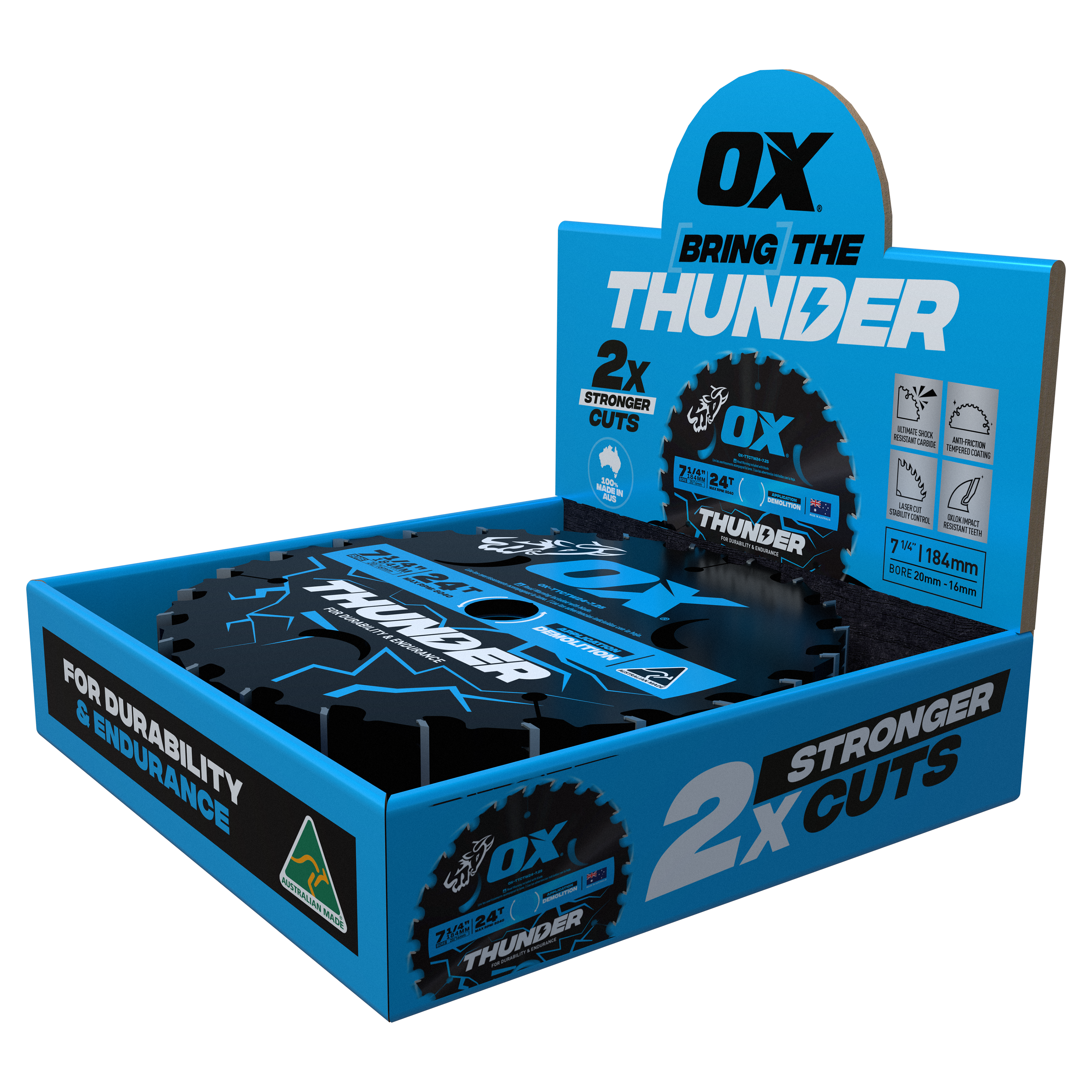 OX Pro Thunder 184mm Circular Saw Blade | 24T - Bulk