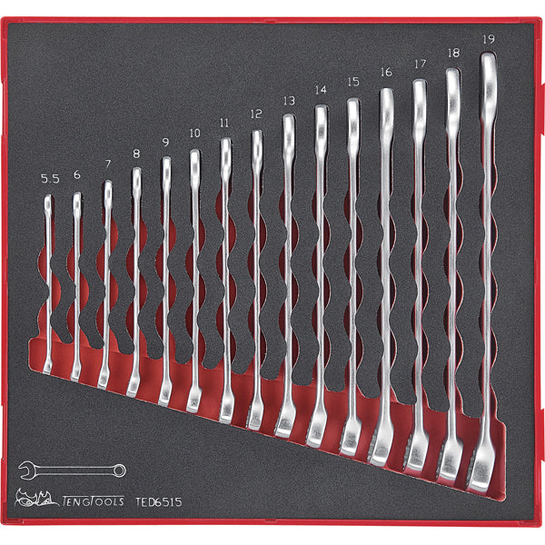 Teng 15Pc Comb Spanner Set 5.5-19Mm - Ted-Tray