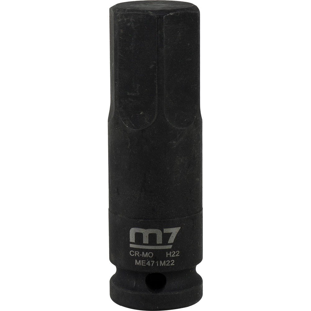 M7 Impact In Hex Socket, 1/2in Drive, 22mm