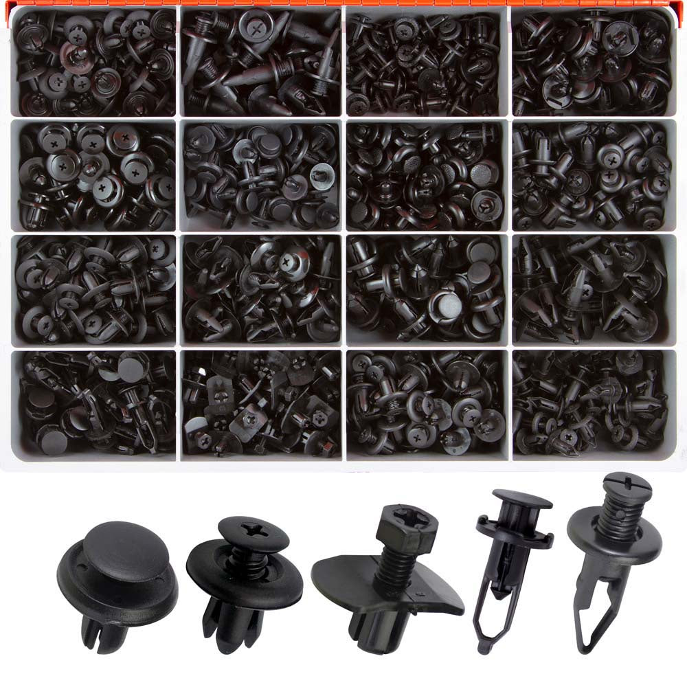 Champion Master Kit 650pc Auto Trim Scrivet Clip Asst