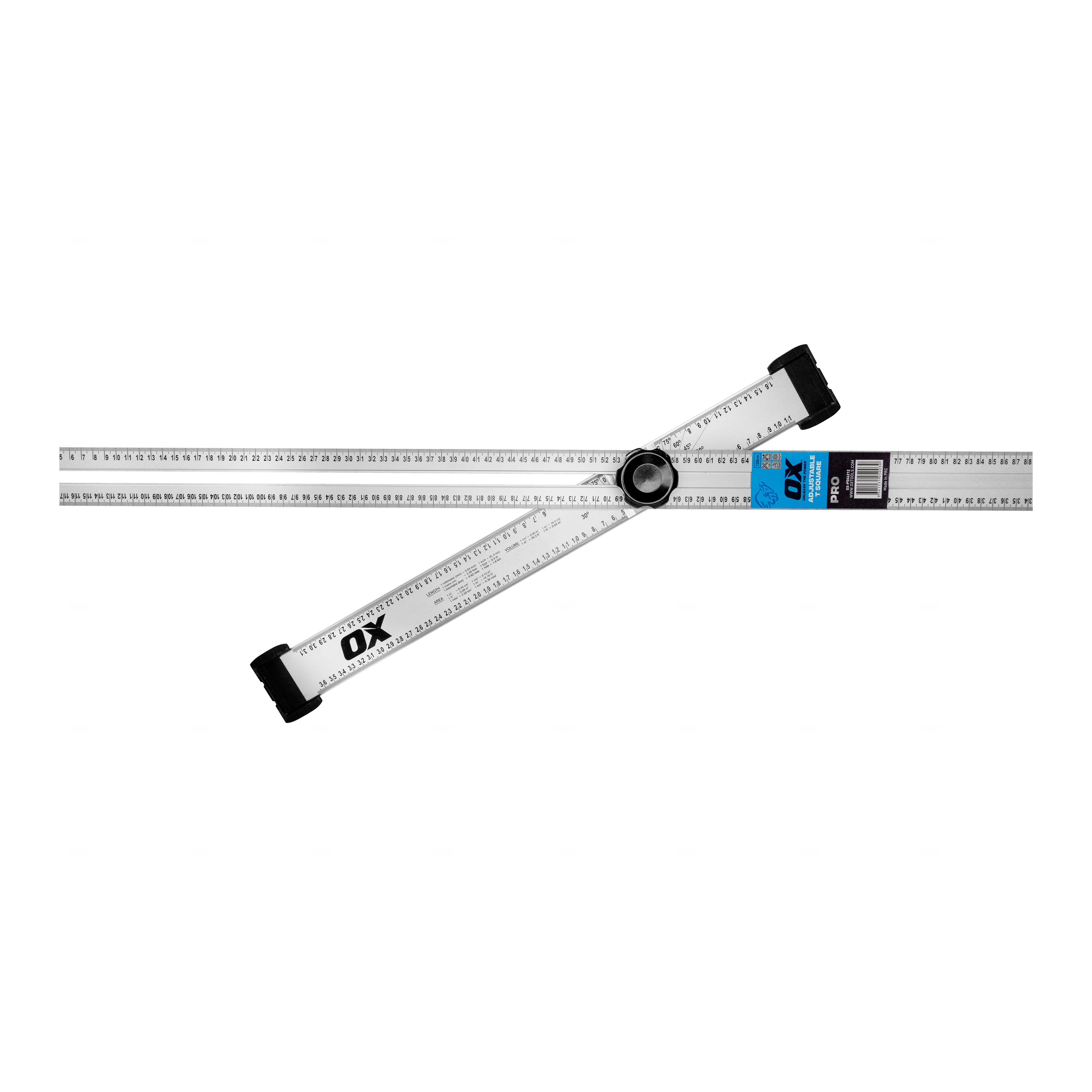 OX Pro Adjustable T Square - Metric Markings - 1200mm