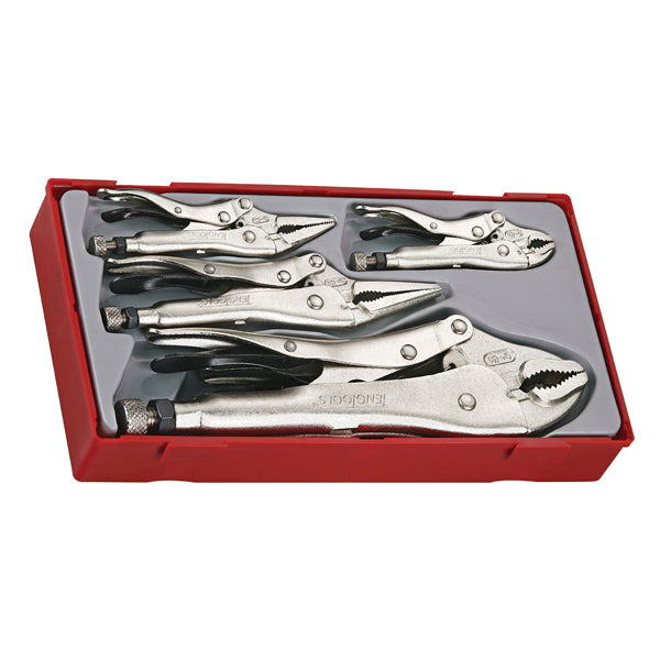 Teng 5Pc Power Grip Plier Set - Tc-Tray