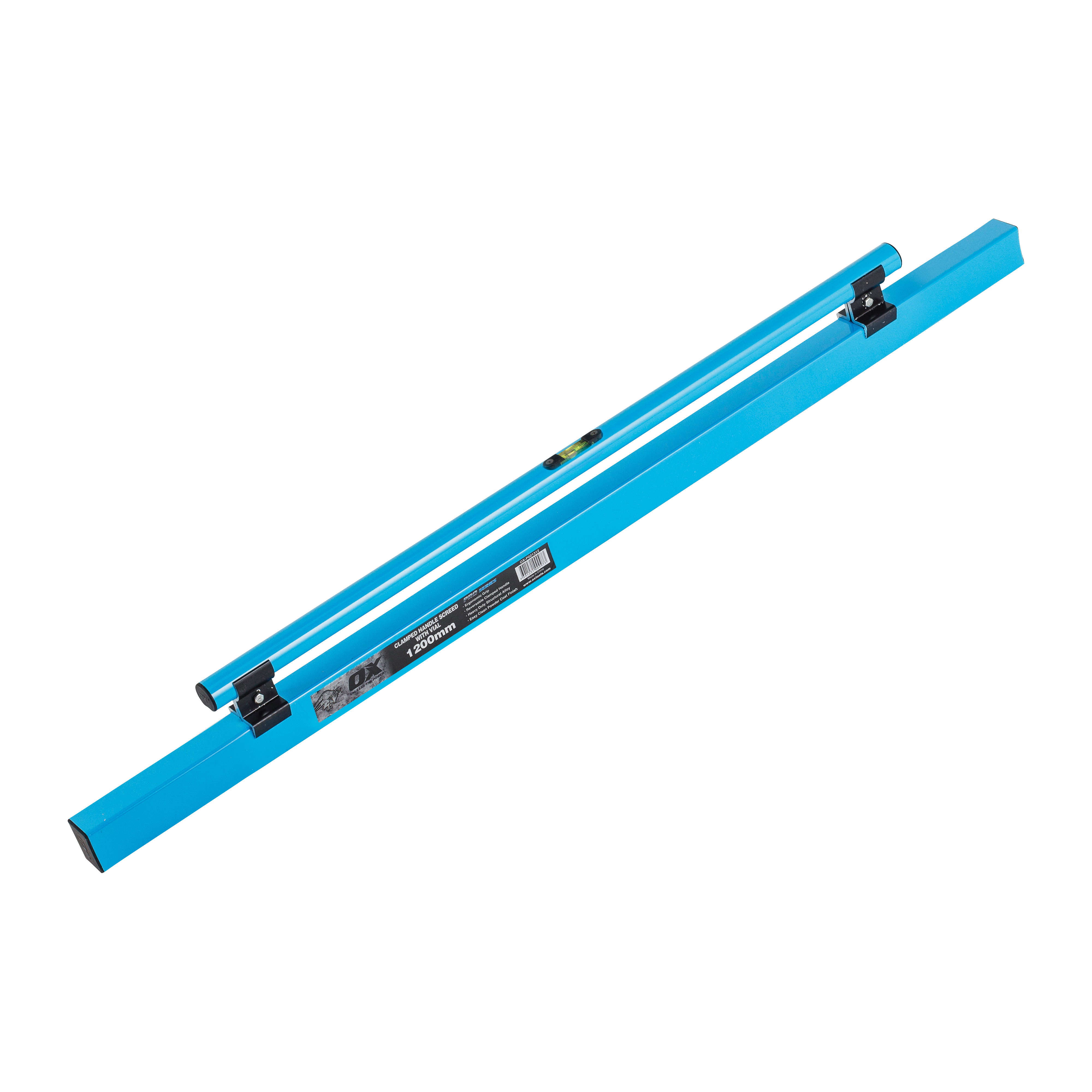 Pro Clamped Handle Concrete Screed - With Vial | 120" / 3000mm