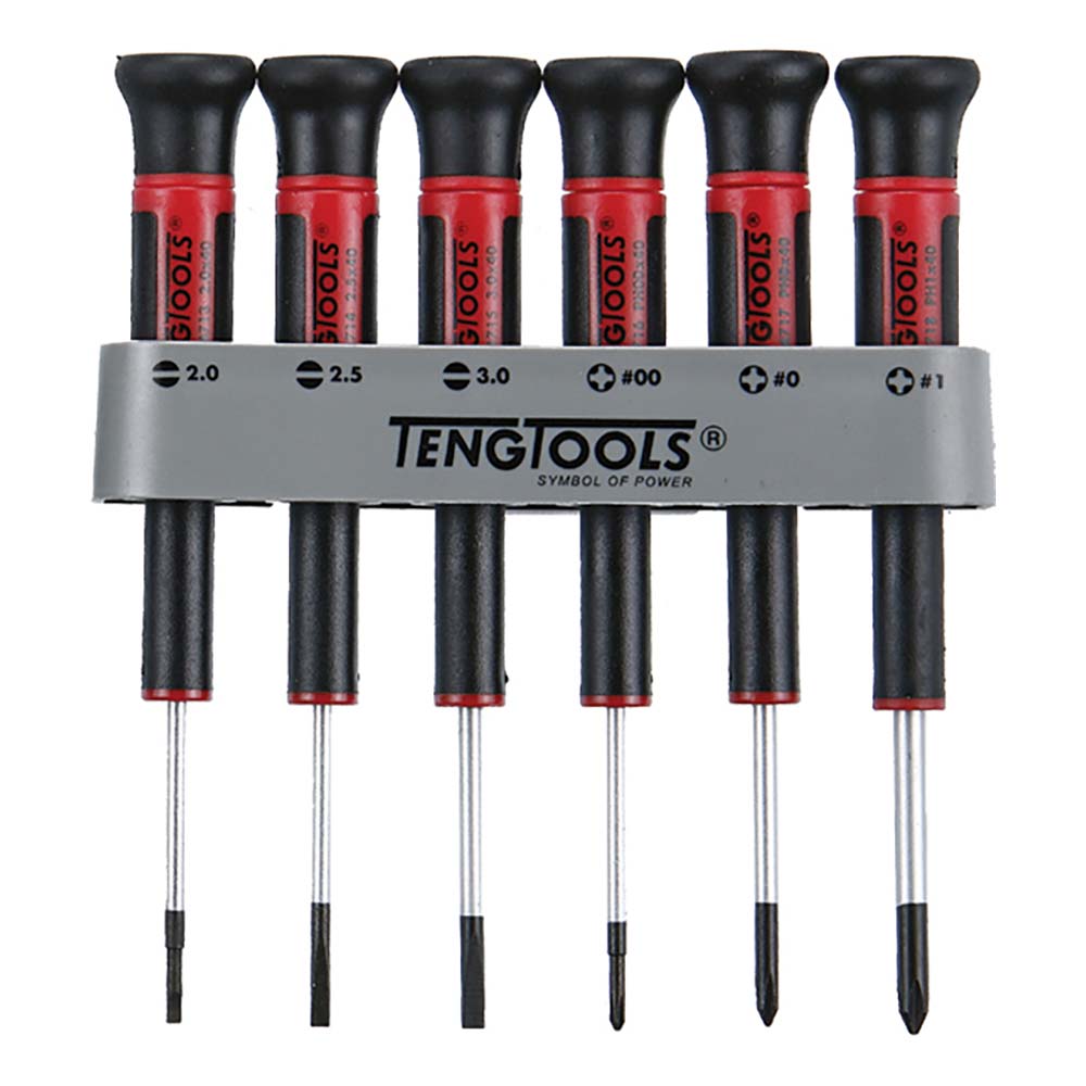 Teng 6Pc Md Mini Screwdriver Set W/ Holder