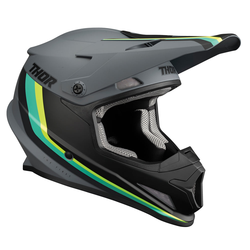 Helmet S23 Thor Mx Sector Runner Mips Grey Teal Medium