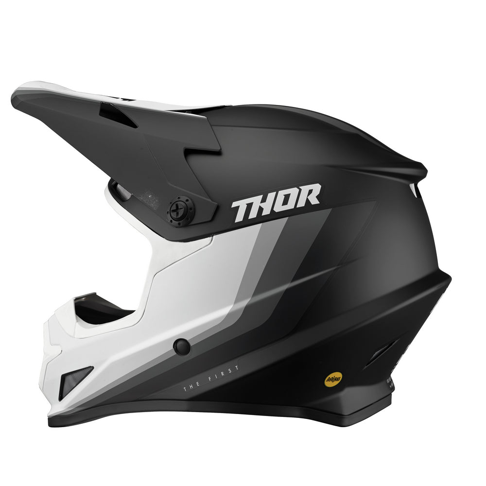 Helmet S23 Thor Mx Sector Runner Mips Black White Xs