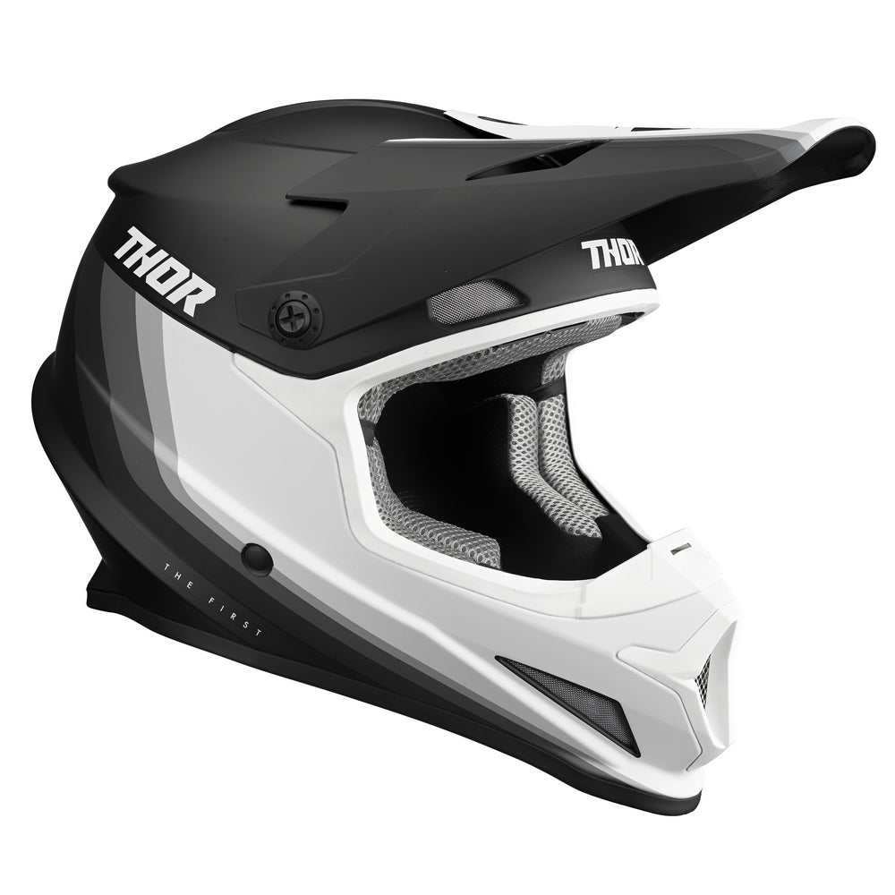 Helmet S23 Thor Mx Sector Runner Mips Black White Large